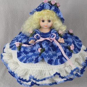Vintage Collectible Bed Doll – Handmade Crochet Outfit – “Twinkle Star” Design –